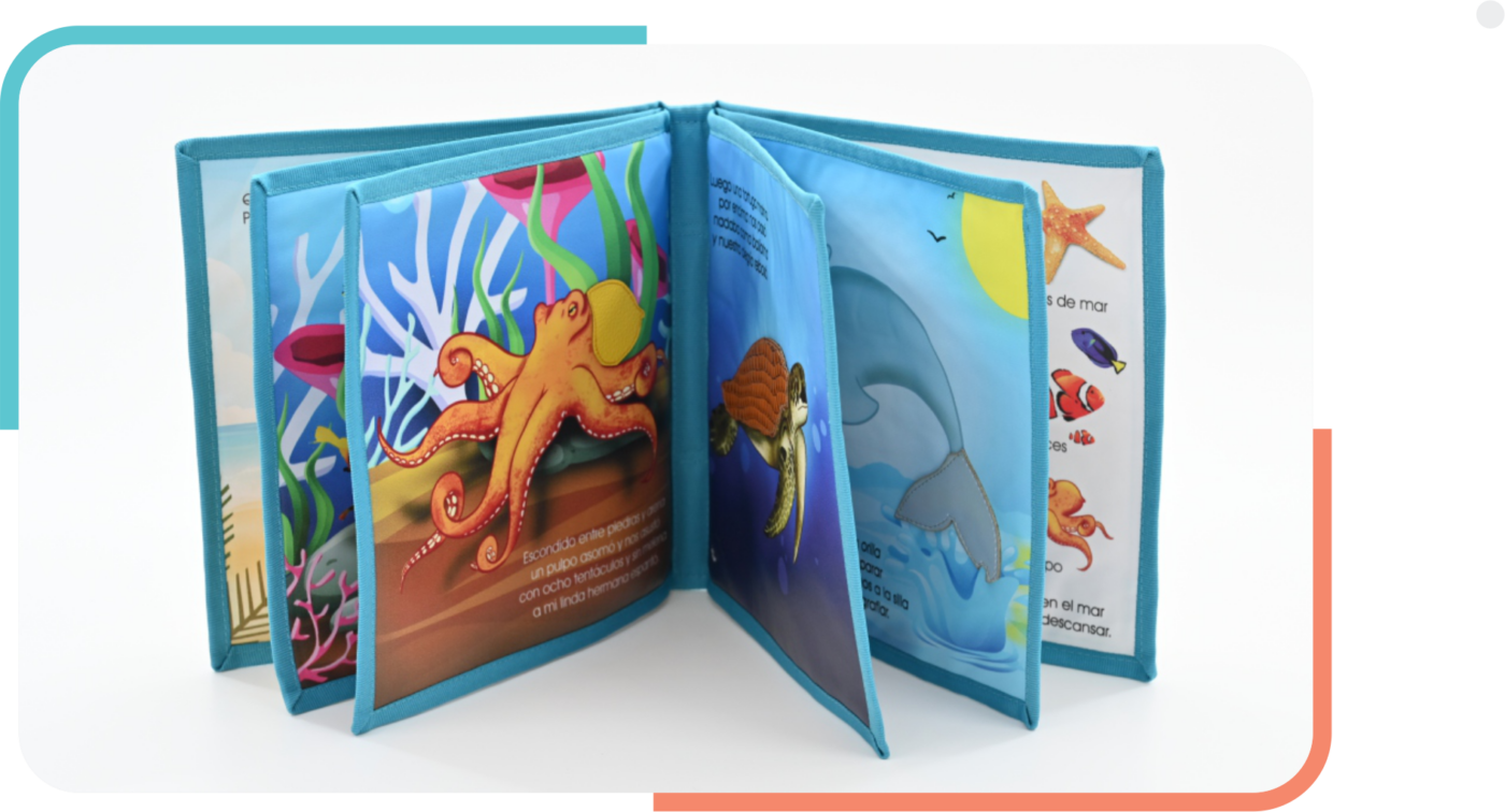 Davis y Luchis de Paseo por el Mar (libro de texturas)