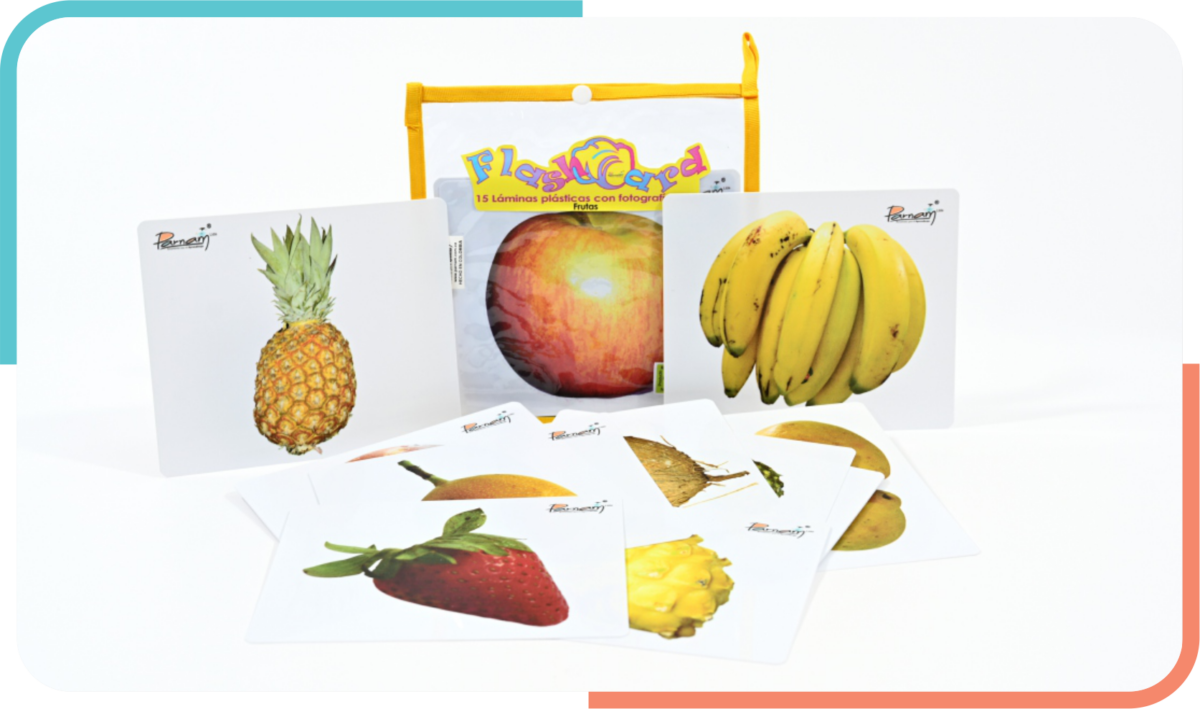 Flash Card Fotografía Real Frutas