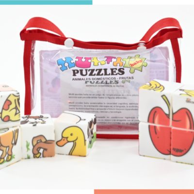Multi Puzzles Baby Sonoros Animales Domésticos y Frutas