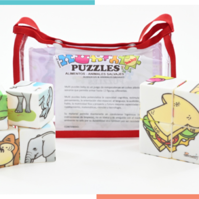 Multi Puzzles Baby Sonoros Alimentos Y Animales Salvajes