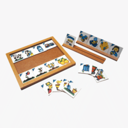 Juego de secuencias con bandeja y guías