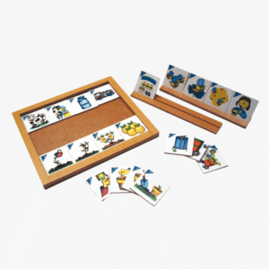 Juego de secuencias con bandeja y guías