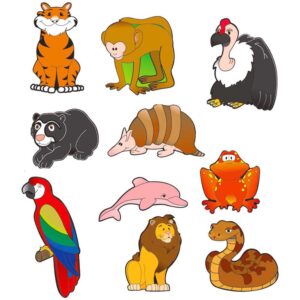 Plantilla de Enhebrado Animales Salvajes x 4 Pzs