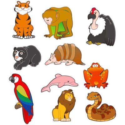 Plantillas de enhebrar animales salvajes x 4 piezas