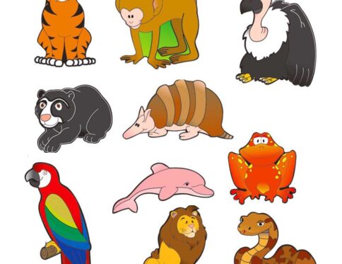 Plantillas de enhebrar animales salvajes x 4 piezas
