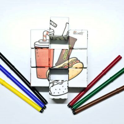 Multi puzzles Art Cine incluye kit de 6 marcadores borrables.