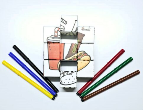 Multi puzzles Art Cine incluye kit de 6 marcadores borrables.