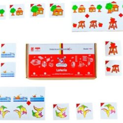 Lotería de Percepción Relaciones Espaciales en Caja de Cartón