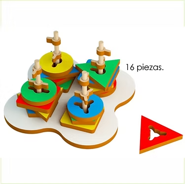 Torre de figuras geométricas cognitivas